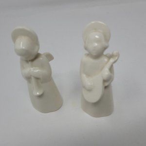 Christmas Figures Choir Angel Horn Guitar Figurines Royal Copenhagen Denmark 2pc